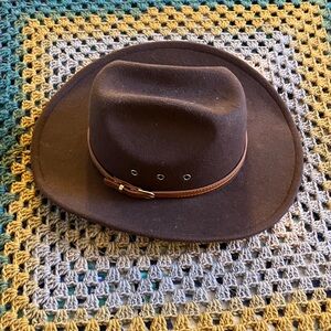 Brown Wool Cowboy/Cow Girl Hat